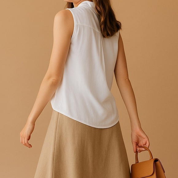 🆕 MLM White Drape Front Maternity & Nursing Blouse Size XS - Picture 3 of 10